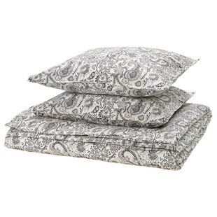 IKEA Підодіяльник і 2 наволочки, сірий/білий RODGERSIA, 205.793.87 20579387 фото