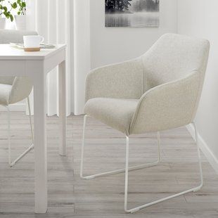 IKEA Стілець, білий метал/Гуннаред бежевий TOSSBERG, 805.652.74 80565274 фото