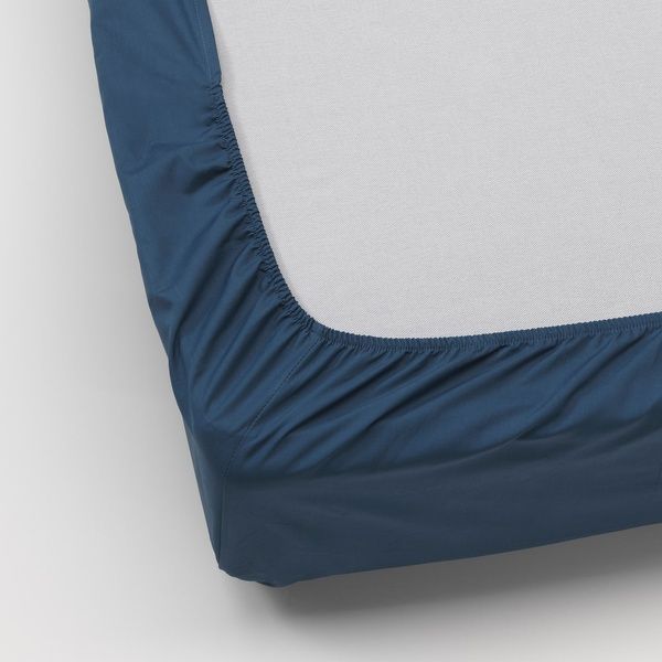 IKEA Простирадло на приталенні, темно-синє ULLVIDE, 803.355.46 80335546 фото