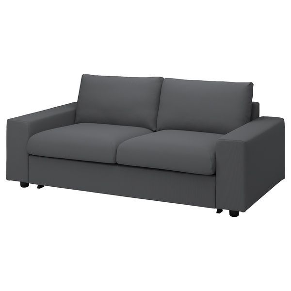 IKEA Диван 2-місний з широкими підлокітниками/Халларп сірий VIMLE, 295.370.48 29537048 фото