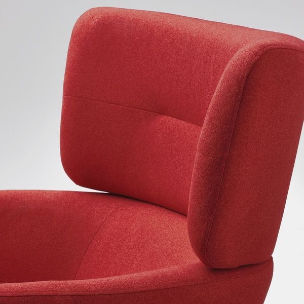 IKEA Кресло с подставкой для ног, Тонеруд красный OSKARSHAMN, 994.853.38 99485338 фото