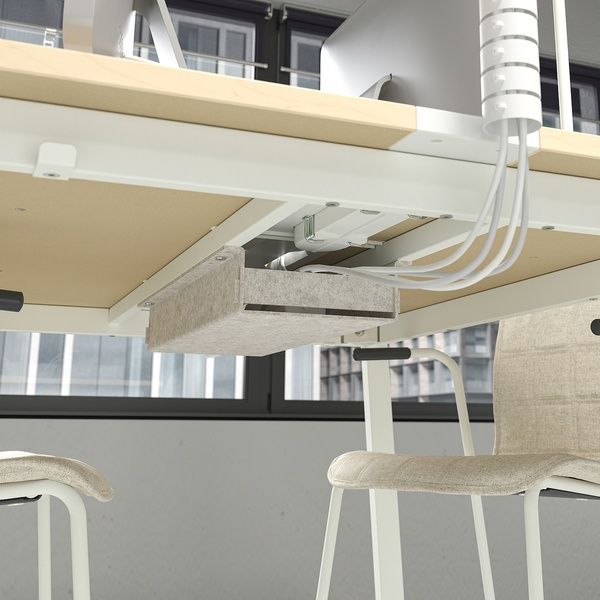 IKEA Конференц-стіл, береза/білий шпон MITTZON, 095.333.86 09533386 фото