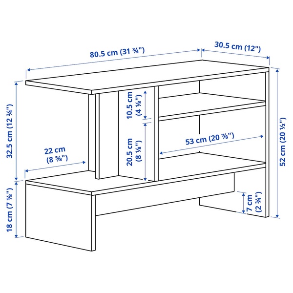 IKEA HOLMERUD (ИКЕА ХОЛЬМЕРУД), Стол, имитация. дуб, 80x31 см, 405.414.21 40541421 фото