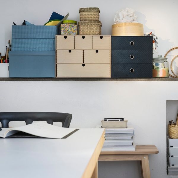 IKEA Комод міні з 3 ящиками, чорний PALLRA, 104.681.63 10468163 фото