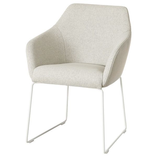 IKEA Стул, белый металл/Гуннаред бежевый TOSSBERG, 805.652.74 80565274 фото