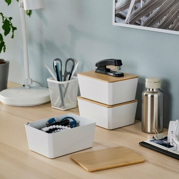 IKEA Контейнер, білий KUGGIS, 605.685.46 60568546 фото