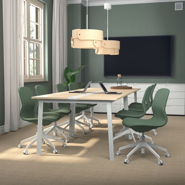 IKEA Конференц-стіл, береза/білий шпон MITTZON, 095.333.86 09533386 фото