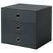 IKEA Комод міні з 3 ящиками, чорний PALLRA, 104.681.63 10468163 фото 2