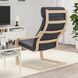 IKEA Крісло, шпон білого дуба/гіларед антрацит PO&Auml;NG, 792.865.80 79286580 фото 6