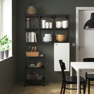 IKEA Книжный шкаф, антрацит/белый ENHET, 193.314.82 19331482 фото
