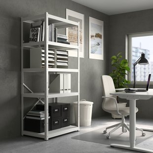 IKEA KNODD (ІKEA KNODD), Кошик металевий з кришкою, біла, 40 л, 600.456.56 60045656 фото