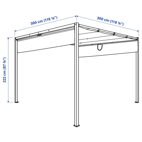 IKEA Пергола, сіро-бежевий/темно-сіро-бежевий HAMMARÖN, 205.492.39 20549239 фото