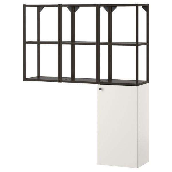 IKEA Книжный шкаф, антрацит/белый ENHET, 193.314.82 19331482 фото