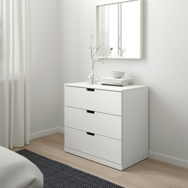 IKEA Комод NORDLI (ІKEA НОРДЛИ), Комод, 3 ящики, білий, 692.394.95 69239495 фото