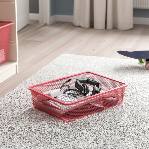 IKEA Стелаж з контейнерами, білий/світло-червоний TROFAST, 594.787.21 59478721 фото