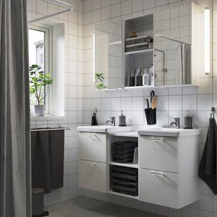 IKEA Ванная, белый ENHET, 195.475.71 19547571 фото