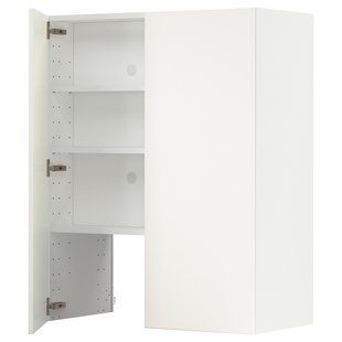 IKEA Шафа-витяжка з полицею/дверцями, білий/Veddinge білий METOD, 495.042.97 49504297 фото