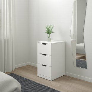 IKEA Комод NORDLI (ІKEA НОРДЛИ), Комод, 3 ящики, білий, 392.398.35 39239835 фото