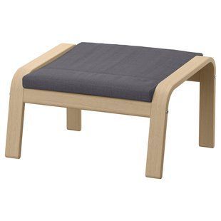 IKEA Підніжка, дубовий шпон білий/Скіфтебо темно-сірий PO&Auml;NG, 193.987.50 19398750 фото