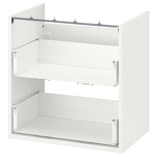 IKEA ENHET (ИКЕА ENHET), Шкаф для умывальника с 2 ящиками, белый, 60x40x60 см, 804.405.09 80440509 фото