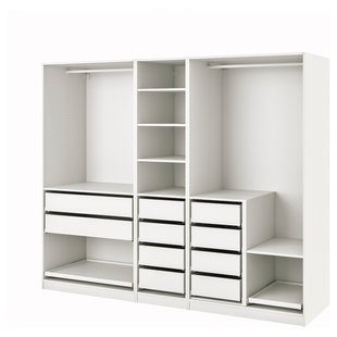 IKEA PAX (ІKEA ПАКС), Гардеробна комбінація, білий, 250х58х201 см, 294.781.81 29478181 фото