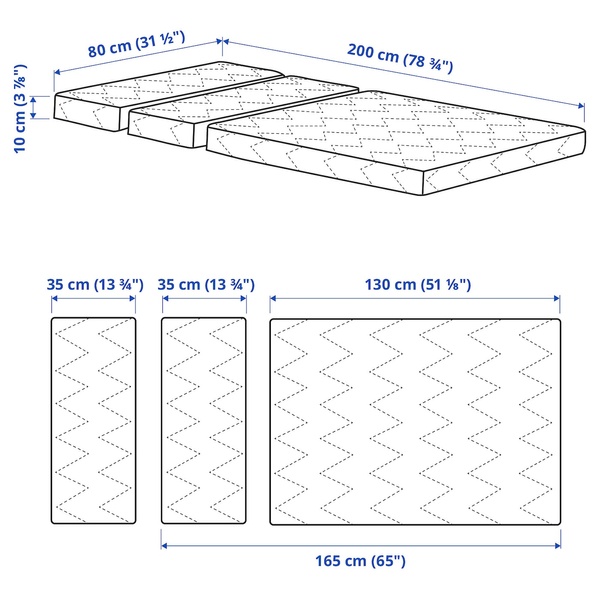 IKEA Поролоновий матрац для розсувного ліжка VIMSIG, 403.393.82 40339382 фото