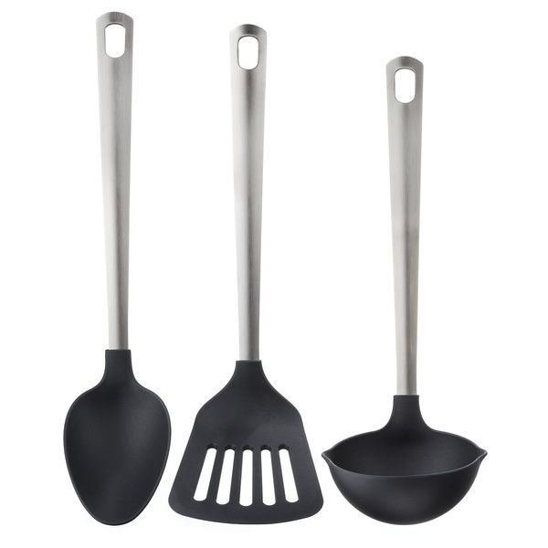 IKEA Кухонная посуда, 3 шт, черный/нержавеющая сталь DIREKT, 501.375.81 50137581 фото