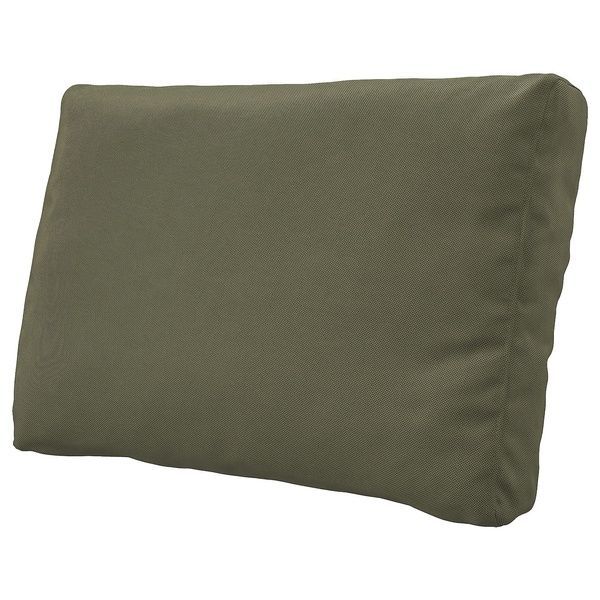 IKEA FR&Ouml;S&Ouml;N/DUVHOLMEN (ІKEA FR&Ouml;S&Ouml;N/DUVHOLMEN), Подушка спинки, зовні, темно-бежево-зелена, 62 x 44 см, 094.127.75 09412775 фото