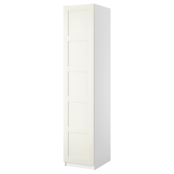 IKEA PAX (ІKEA ПАКС), Шафа та двері, біла/Бергсбо біла, 50x60x236 см, 299.046.30 29904630 фото