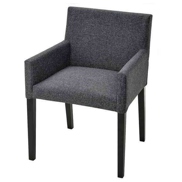 IKEA Крісло з підлокітниками, чорний/Гуннаред темно-сірий M&Aring;REN&Auml;S, 995.143.88 99514388 фото
