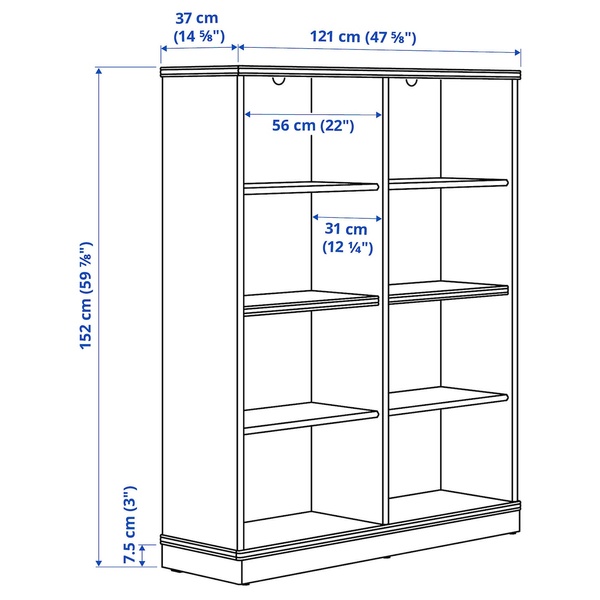 IKEA Книжкова шафа, сіро-коричнева LANESUND, 895.147.27 89514727 фото