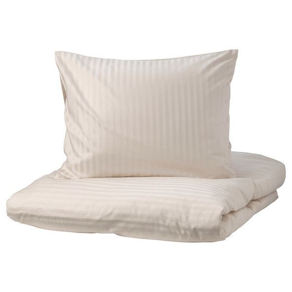 IKEA Підодіяльник і 2 наволочки, світло-бежевий NATTJASMIN, 104.426.01 10442601 фото
