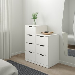 IKEA Комод NORDLI (ИКЕА НОРДЛИ), Комод, 7 выдвижных ящиков, белый, 092.480.06 09248006 фото