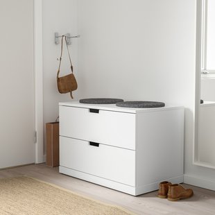 IKEA Комод NORDLI (ИКЕА НОРДЛИ), Комод, 2 ящика, белый, 992.394.94 99239494 фото