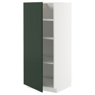 IKEA Висока шафа/полиці, білий/Havstorp темно-зелений METOD, 195.567.06 19556706 фото
