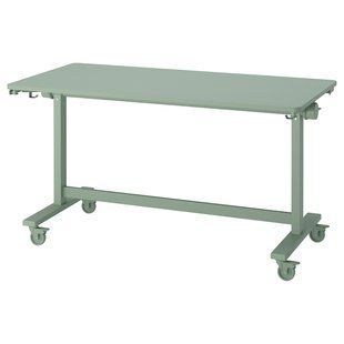 IKEA Стіл розкладний на колесах, зелений MITTZON, 805.279.51 80527951 фото