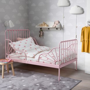 IKEA MINNEN (ІKEA MINNEN), Каркас розсувний ліжка, світло-рожевий, 80x200 см, 794.188.06 79418806 фото