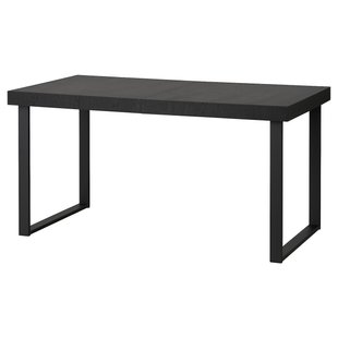 IKEA TARSELE (ИКЕА ТАРСЕЛЕ), Стол раздвижной, черный шпон/черный, 150/200х80 см, 605.499.30 60549930 фото