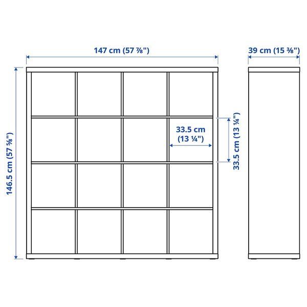 IKEA Полка с 4 вставками, белый/стекло KALLAX, 095.731.98 09573198 фото