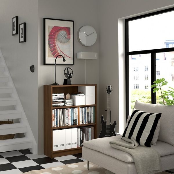 IKEA Книжкова шафа, коричневий горіх BILLY, 305.086.48 30508648 фото