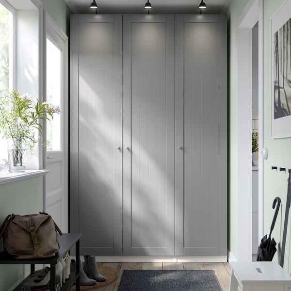 IKEA Гардероб комбінований білий/сірий PAX / GULLABERG, 795.630.49 79563049 фото