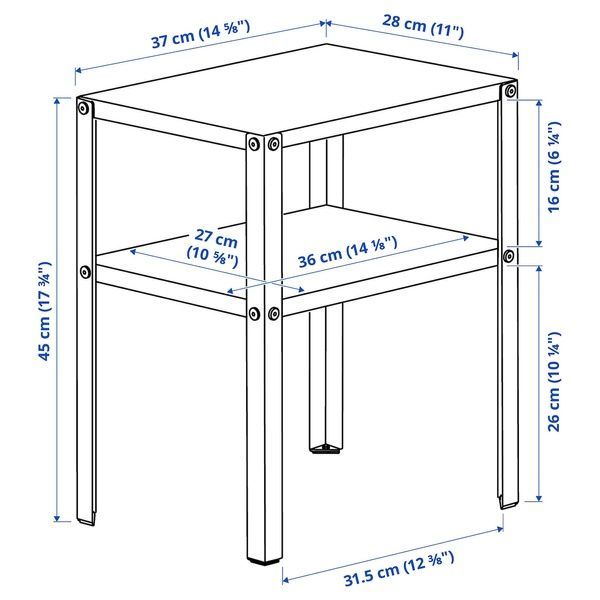 IKEA Тумбочка прикроватная, черный KNARREVIK, 005.763.18 00576318 фото