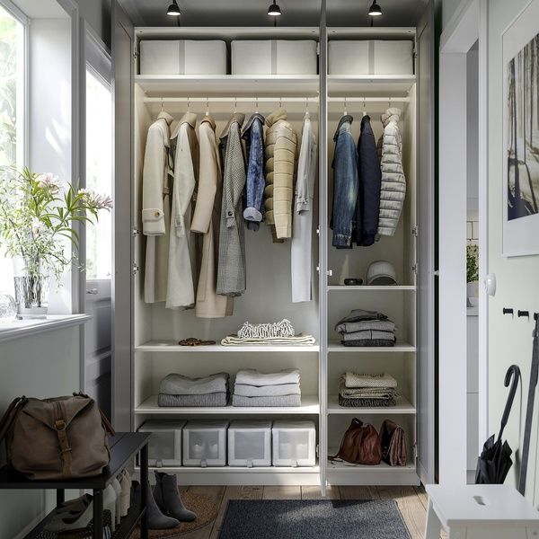 IKEA Гардероб комбінований білий/сірий PAX / GULLABERG, 795.630.49 79563049 фото