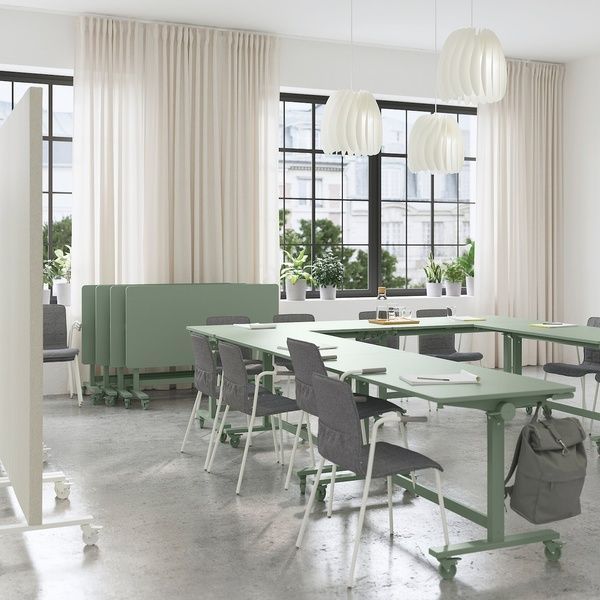IKEA Стол складной на колесах, зеленый MITTZON, 805.279.51 80527951 фото