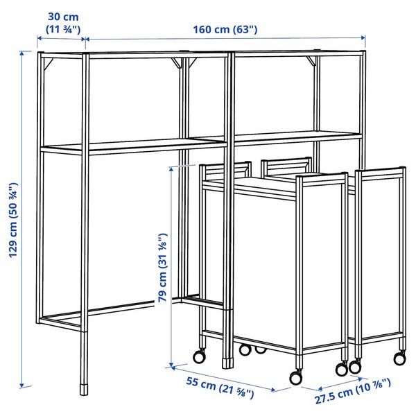 IKEA Книжный шкаф, антрацит ENHET, 794.774.62 79477462 фото