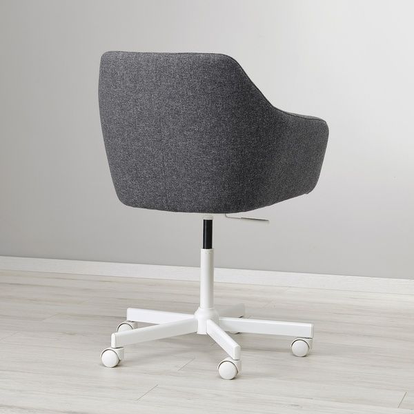 IKEA Обертове крісло Gunnared темно-сірий/білий TOSSBERG / MALSK&Auml;R, 095.082.40 09508240 фото