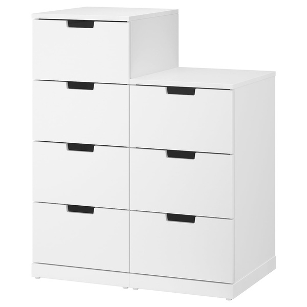 IKEA Комод NORDLI (ИКЕА НОРДЛИ), Комод, 7 выдвижных ящиков, белый, 092.480.06 09248006 фото