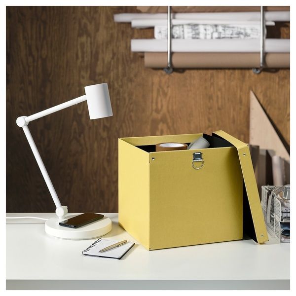 IKEA Контейнер з кришкою, жовтий NIMM, 705.959.45 70595945 фото