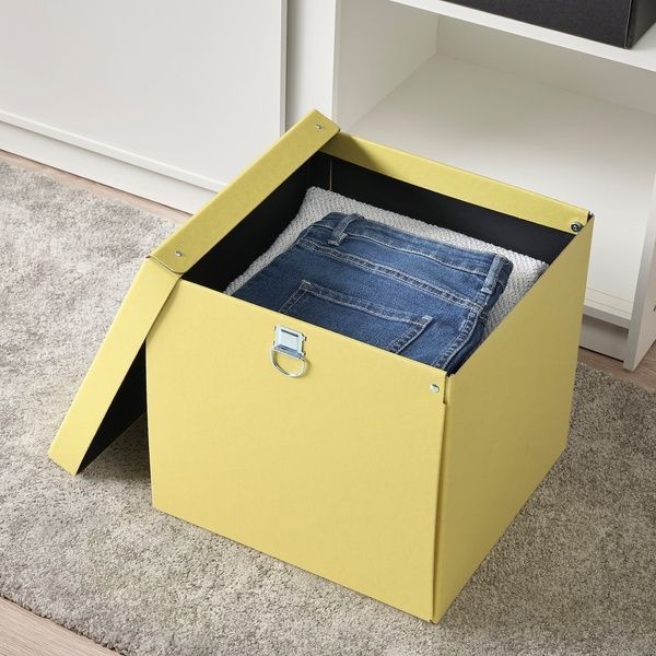 IKEA Контейнер з кришкою, жовтий NIMM, 705.959.45 70595945 фото