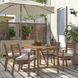 IKEA Стол+4 стула с подлокотниками, садовый, темно-коричневый/Фрёсён/Дувхольмен бежевый ASKHOLMEN, 495.302.96 49530296 фото 1